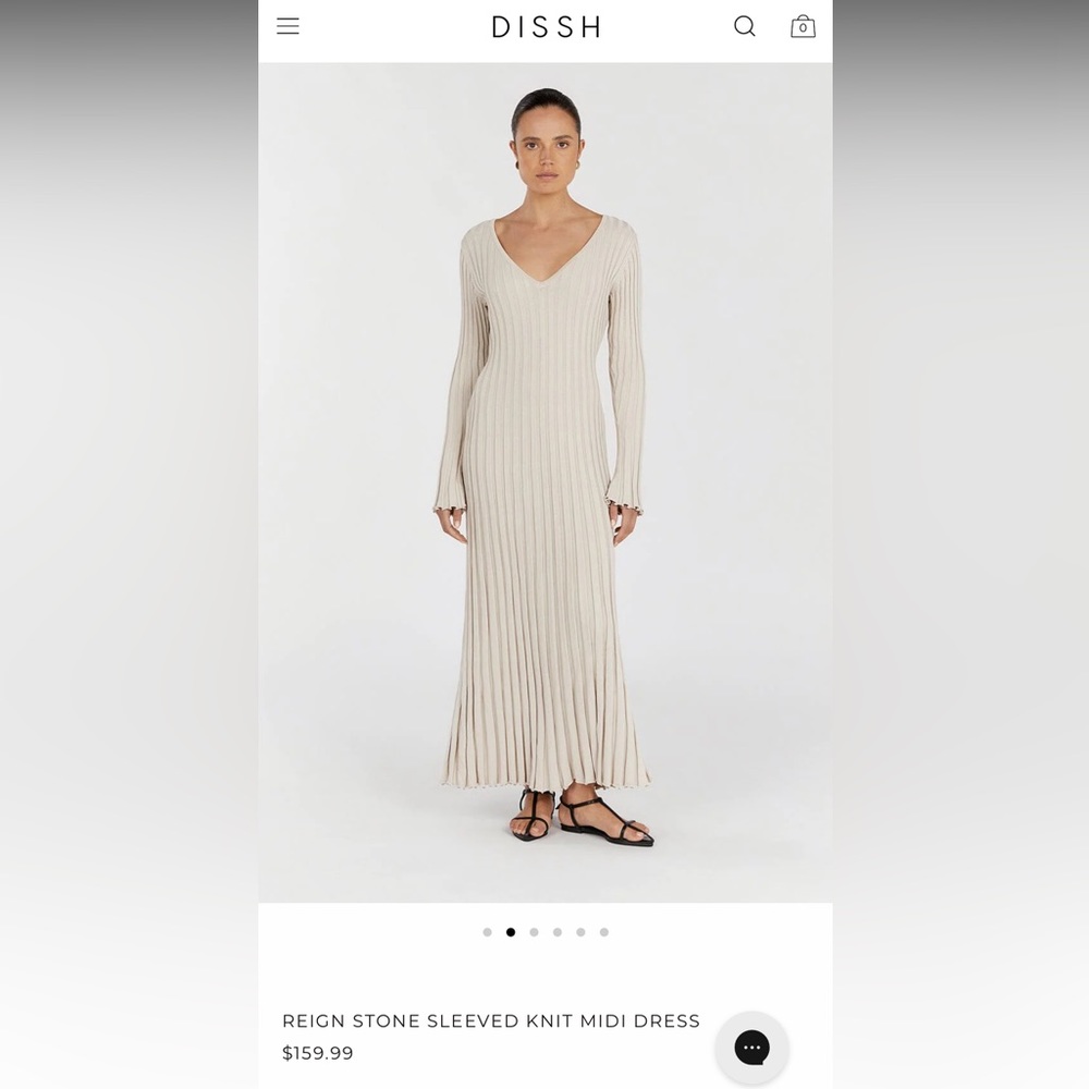 DISSH Stone Reign Midi Dress - Size SMALL NWT